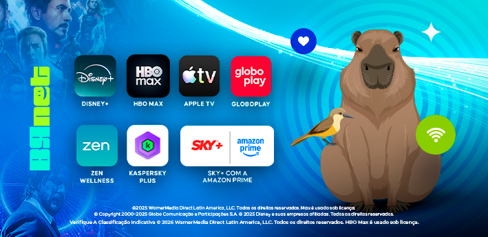 Apps e serviços inclusos BRnet